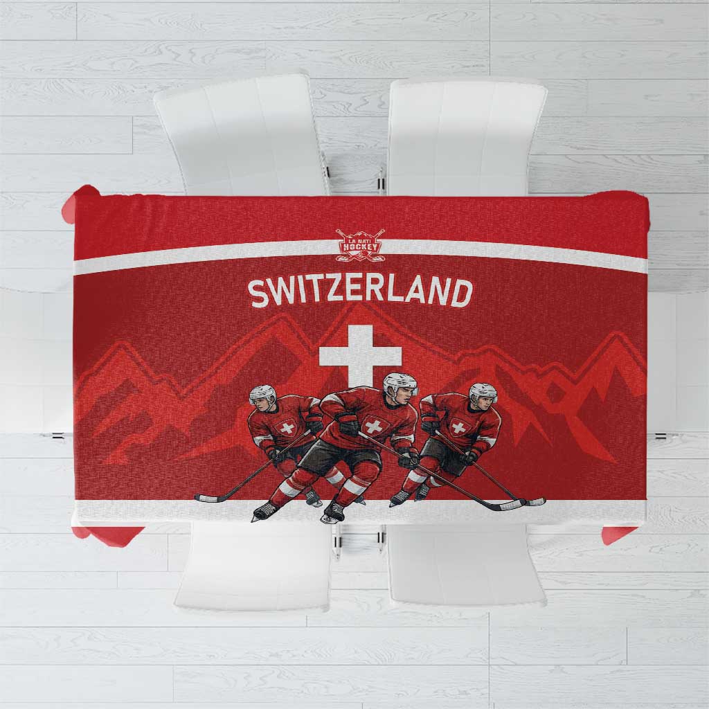 Switzerland Ice Hockey Tablecloth La Nati World Glory