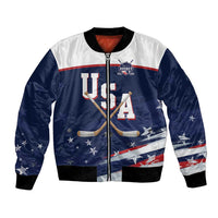 Custom USA Ice Hockey Bomber Jacket American Power 2026 Edition