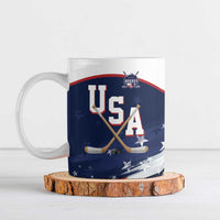 Custom USA Ice Hockey Ceramic Mug American Power 2026 Edition