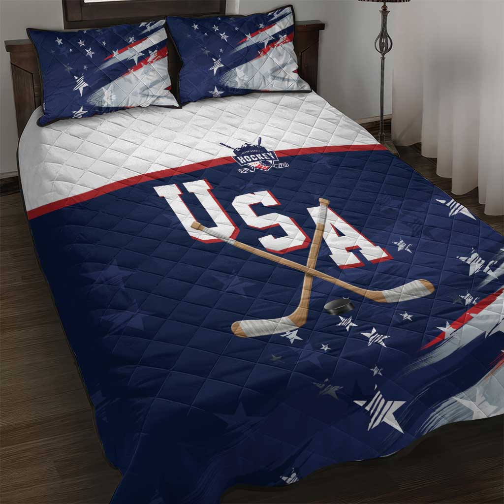 USA Ice Hockey Quilt Bed Set American Power 2026 Edition