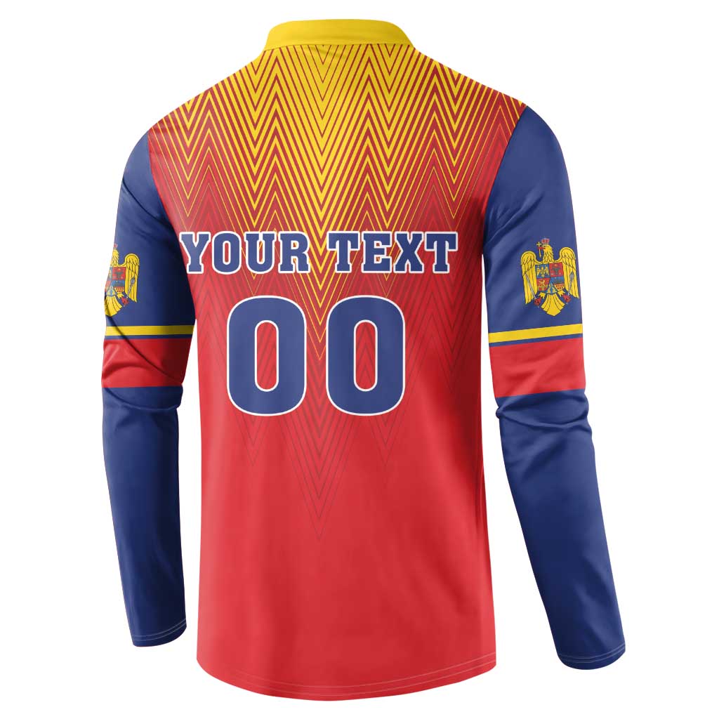 Custom Romania Volleyball Button Sweatshirt Sporty Style