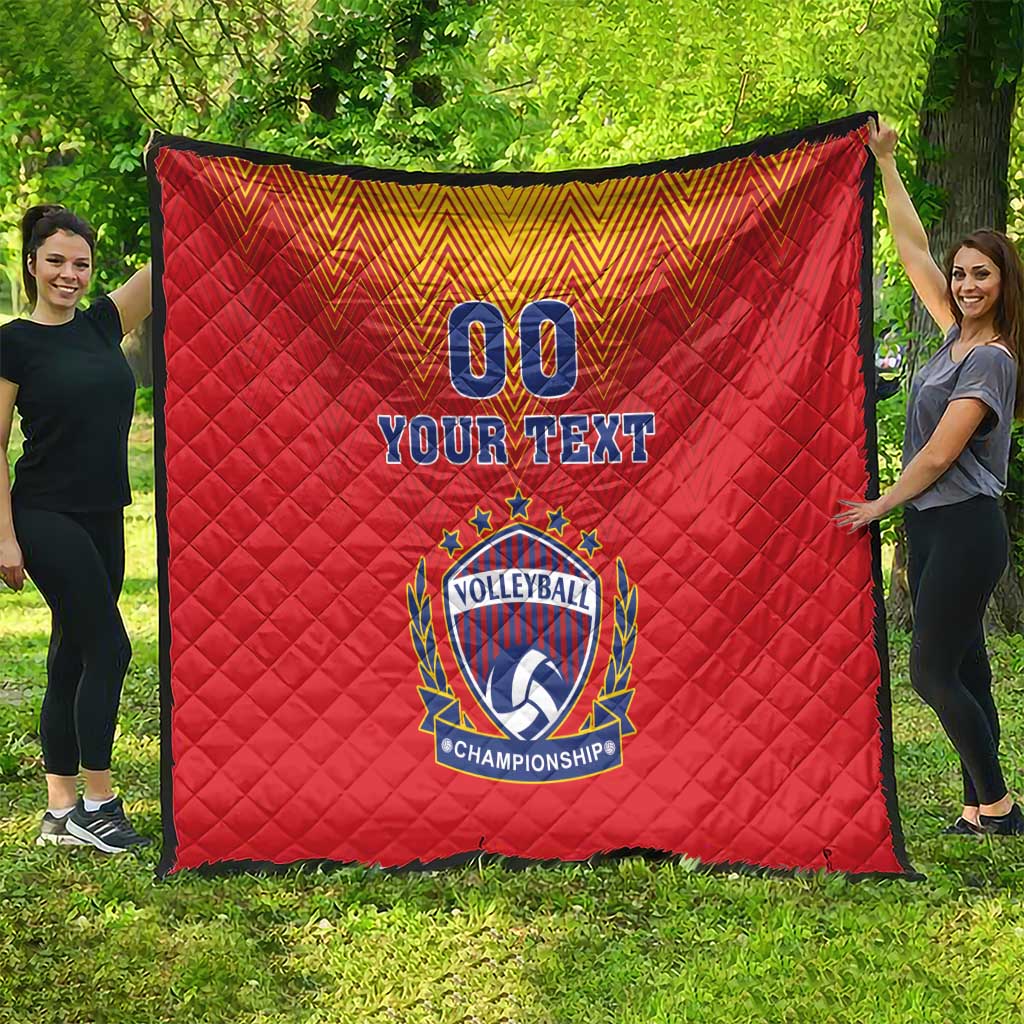 Custom Romania Volleyball Quilt Sporty Style