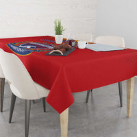 Custom Romania Volleyball Tablecloth Sporty Style