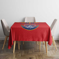 Custom Romania Volleyball Tablecloth Sporty Style