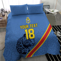 Custom DR Congo Football Bedding Set Leopard Pride Heritage Edition