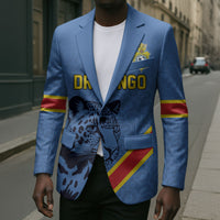 Custom DR Congo Football Blazer Leopard Pride Heritage Edition