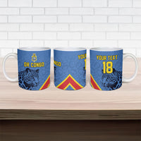 Custom DR Congo Football Ceramic Mug Leopard Pride Heritage Edition
