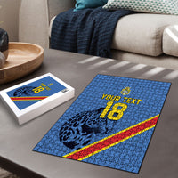 Custom DR Congo Football Puzzle Leopard Pride Heritage Edition