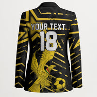 Custom Ghana Football Blazer Golden Black Star Eagle Heritage