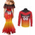 Custom Germany Football Couples Matching Mermaid Dress and Long Sleeve Button Shirt Special Flag Style