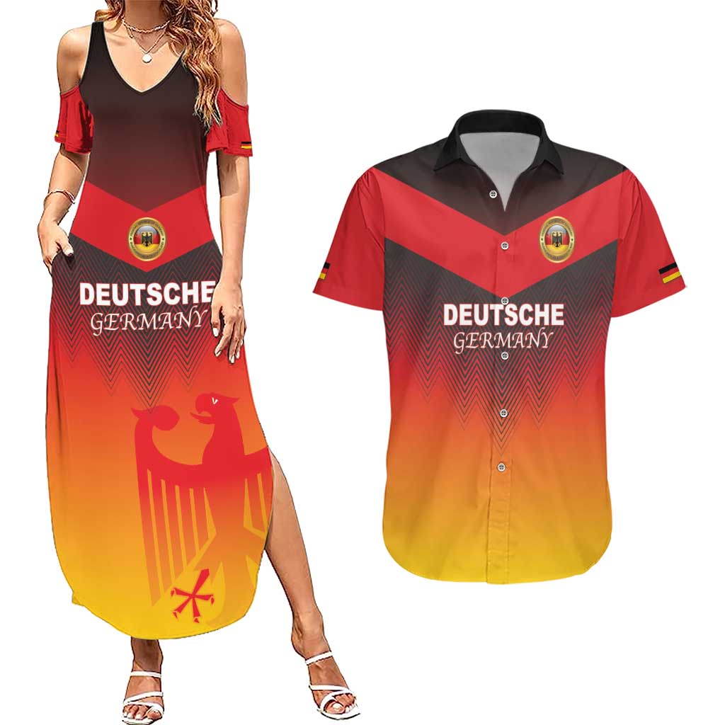 Custom Germany Football Couples Matching Summer Maxi Dress and Hawaiian Shirt Special Flag Style - Wonder Print Shop