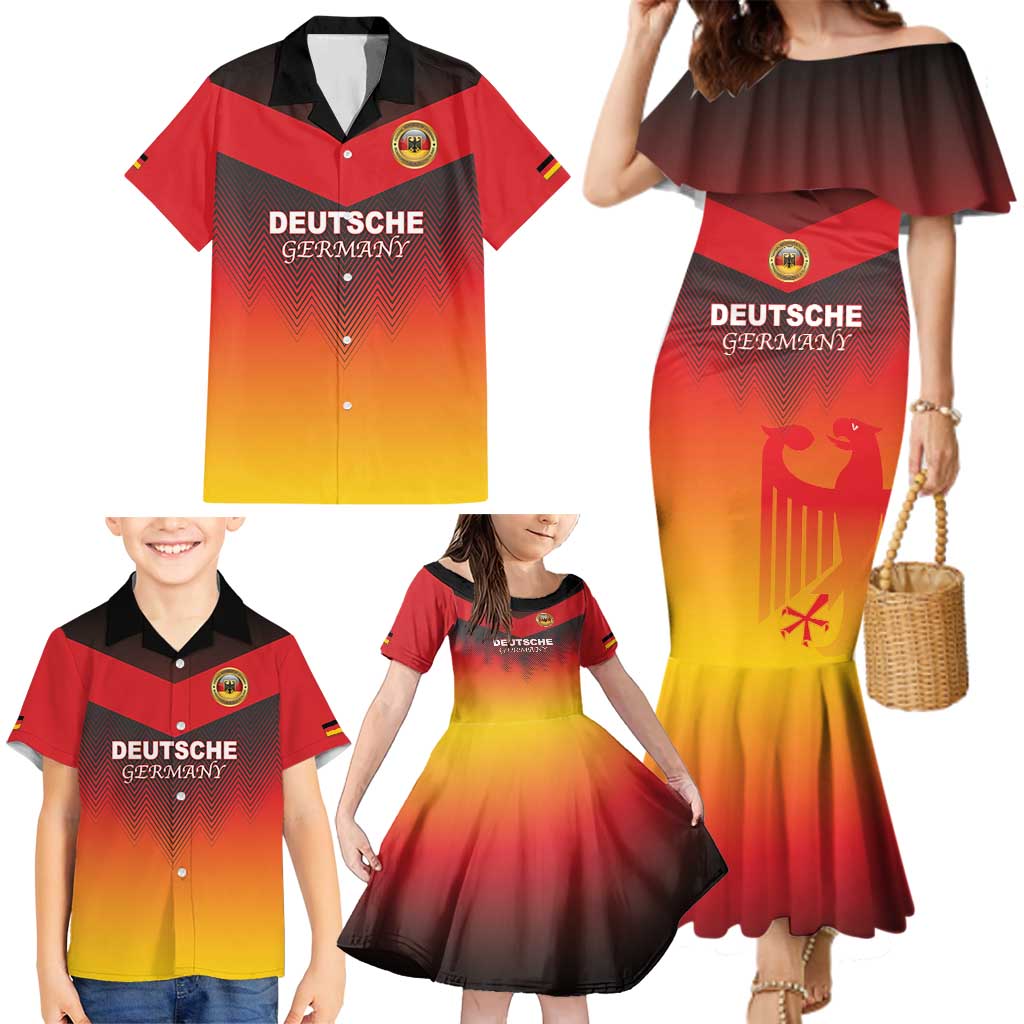 Custom Germany Football Family Matching Mermaid Dress and Hawaiian Shirt Special Flag Style - Wonder Print Shop