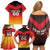 Custom Germany Football Family Matching Off Shoulder Short Dress and Hawaiian Shirt Special Flag Style - Wonder Print Shop