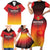 Custom Germany Football Family Matching Short Sleeve Bodycon Dress and Hawaiian Shirt Special Flag Style - Wonder Print Shop