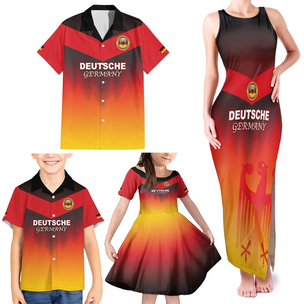 Custom Germany Football Family Matching Tank Maxi Dress and Hawaiian Shirt Special Flag Style - Wonder Print Shop