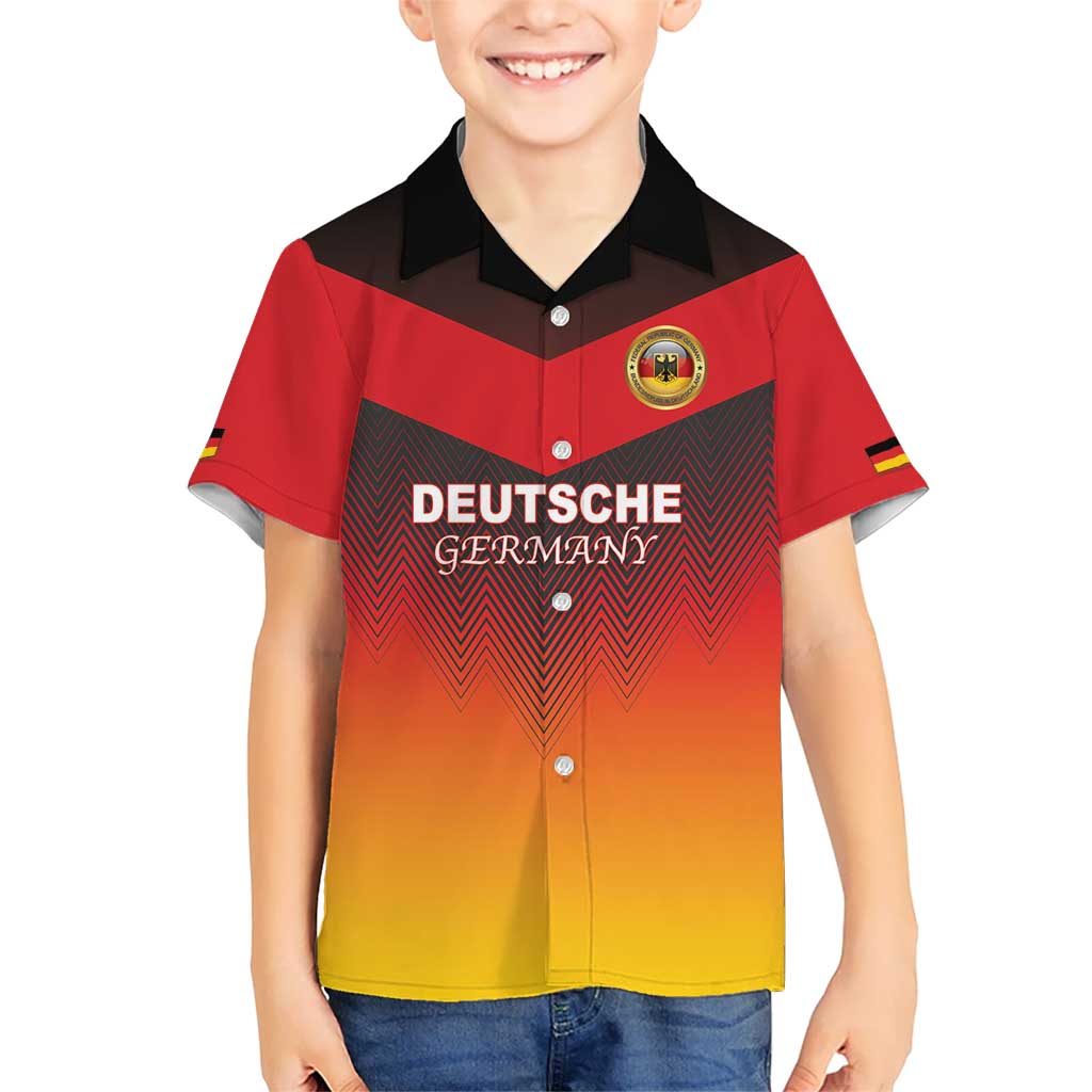 Custom Germany Football Kid Hawaiian Shirt Special Flag Style - Wonder Print Shop