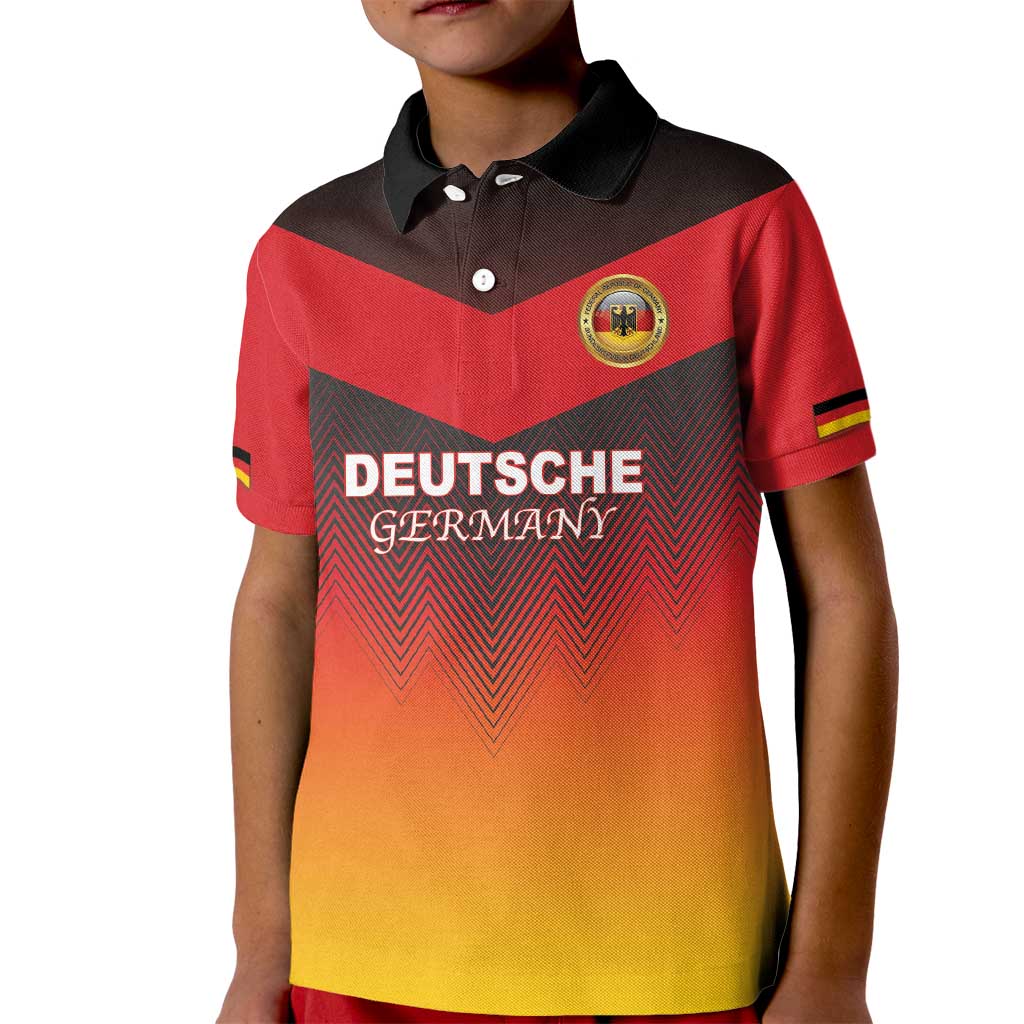 Custom Germany Football Kid Polo Shirt Special Flag Style - Wonder Print Shop