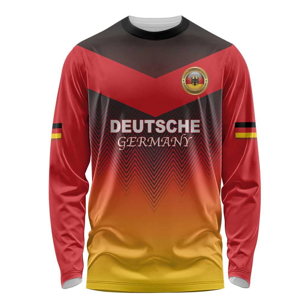 Custom Germany Football Long Sleeve Shirt Special Flag Style - Wonder Print Shop