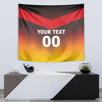 Hanging football tapestry flag with red/black/yellow chevron pattern and '00' text