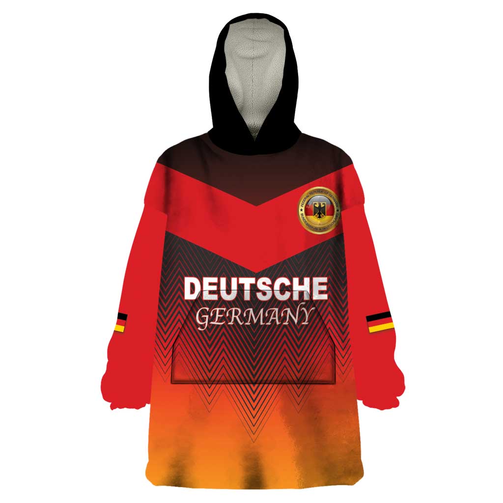 Custom Germany Football Wearable Blanket Hoodie Special Flag Style