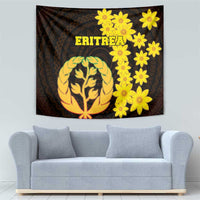Eritrea hanging tapestry with gold tree coat-of-arms, yellow flower cluster, “ERITREA”