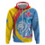 Aruba Lion Roaring Zip Hoodie With Coat Of Arms - Wonder Print Shop