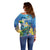 Aruba Sea Turtle Off Shoulder Sweater Underwater Landscape - Wonder Print Shop