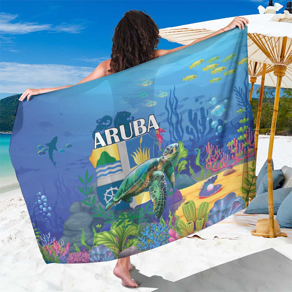 Aruba Sea Turtle Sarong Underwater Landscape - Wonder Print Shop