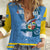 Custom Aruba Coat Of Arms Women Casual Shirt With Flag Style