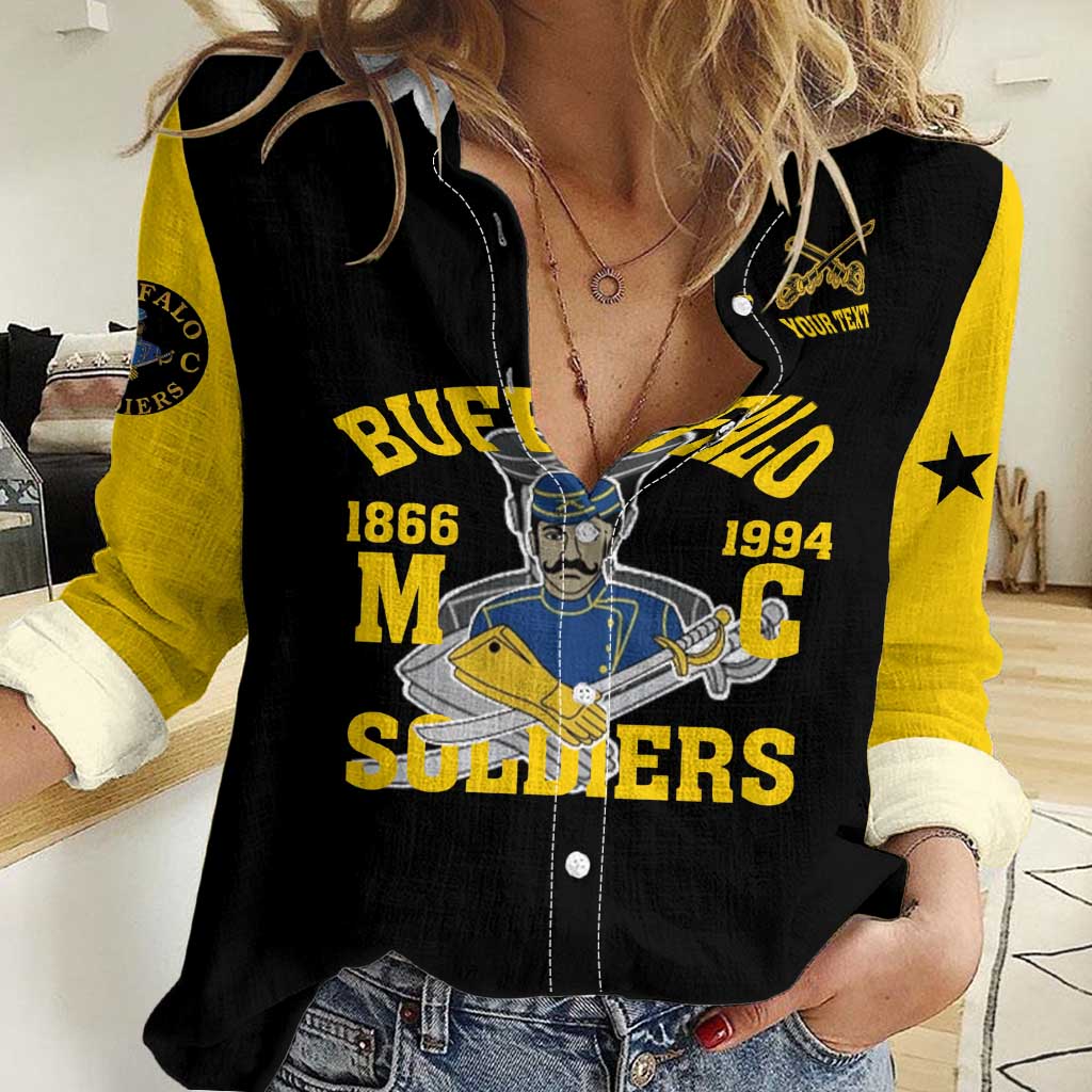 Personalized Buffalo Soldier Women Casual Shirt We Can We Will Ready And Forward