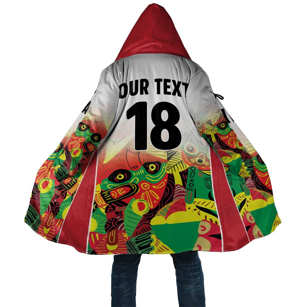 Custom Guyana Football Cloak Golden Jaguars Spirit - White - Wonder Print Shop