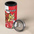 Personalized Luxembourg Goldcrest Regulus 4 in 1 Can Cooler Tumbler Red Roses - Wonder Print Shop