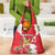 Personalized Luxembourg Goldcrest Regulus Grocery Bag Red Roses