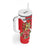 Personalized Luxembourg Goldcrest Regulus Tumbler With Handle Red Roses - Wonder Print Shop