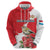 Personalized Luxembourg Goldcrest Regulus Zip Hoodie Red Roses - Wonder Print Shop