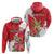 Personalized Luxembourg Goldcrest Regulus Zip Hoodie Red Roses - Wonder Print Shop