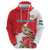 Personalized Luxembourg Goldcrest Regulus Zip Hoodie Red Roses - Wonder Print Shop