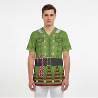 Christmas Costume Elf Scrub Top Classic Green Xmas Style - Wonder Print Shop