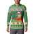 Suriname Christmas Button Sweatshirt Lesser Kiskadee With White Jungle Geranium - Wonder Print Shop