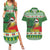 Suriname Christmas Couples Matching Summer Maxi Dress and Hawaiian Shirt Lesser Kiskadee With White Jungle Geranium - Wonder Print Shop