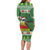 Suriname Christmas Long Sleeve Bodycon Dress Lesser Kiskadee With White Jungle Geranium - Wonder Print Shop