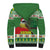 Suriname Christmas Sherpa Hoodie Lesser Kiskadee With White Jungle Geranium - Wonder Print Shop