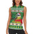 Suriname Christmas Women Sleeveless Polo Shirt Lesser Kiskadee With White Jungle Geranium - Wonder Print Shop