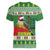 Suriname Christmas Women V-Neck T-Shirt Lesser Kiskadee With White Jungle Geranium - Wonder Print Shop