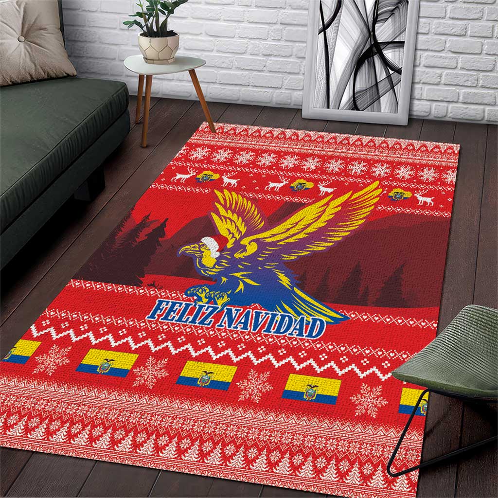 Ecuador Andean Condor Christmas Area Rug Dios Patria y Libertad