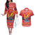 Ecuador Andean Condor Christmas Couples Matching Off The Shoulder Long Sleeve Dress and Hawaiian Shirt Dios Patria y Libertad - Wonder Print Shop