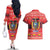 Ecuador Andean Condor Christmas Couples Matching Off The Shoulder Long Sleeve Dress and Hawaiian Shirt Dios Patria y Libertad - Wonder Print Shop