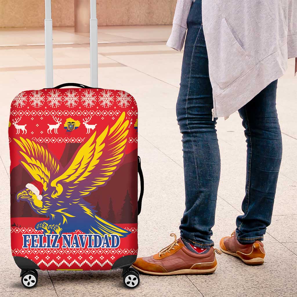 Ecuador Andean Condor Christmas Luggage Cover Dios Patria y Libertad