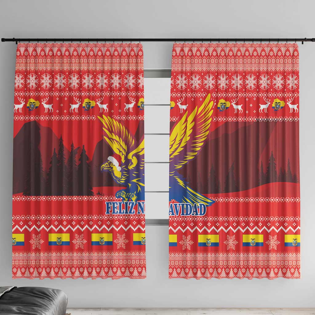 Ecuador Andean Condor Christmas Window Curtain Dios Patria y Libertad - Wonder Print Shop