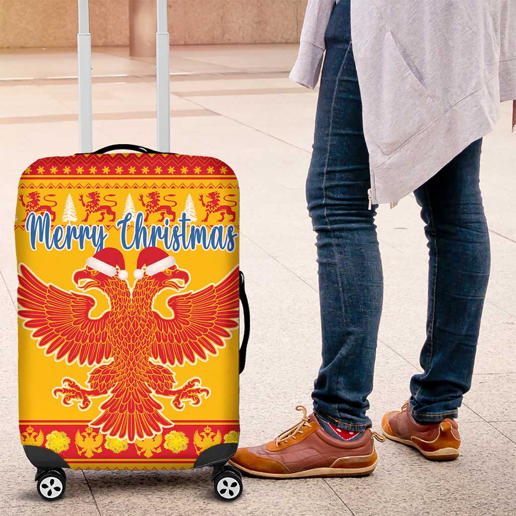 Montenegro Christmas Luggage Cover Double-headed Eagle With Christmas Pattern